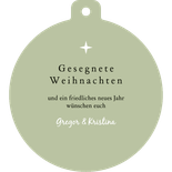 Weihnachtsgrußkarte Kranz 'Hoffnung' Rückseite