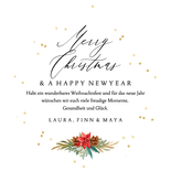 Weihnachtskarte Foto Weihnachtskranz Kugelform Rückseite