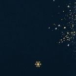Weihnachtskarte geschäftlich Schneeflocke Gold Rückseite