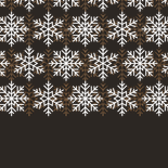 Weihnachtskarte Schneeflocken in Gold Rückseite