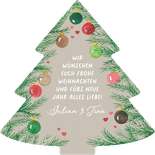 Weihnachtskarte Weihnachtsbaum 'Frohes Fest' Rückseite