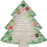 Weihnachtskarte Weihnachtsbaum 'Frohes Fest' Rückseite
