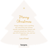 Weihnachtskarte Weihnachtsbaum Ho Ho Ho gestreift Bonprix Rückseite