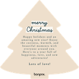 Weihnachtskarte Weihnachtsdeko Weihnachtsbaum Bonprix Rückseite