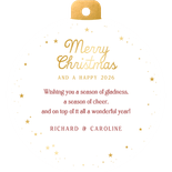 Weihnachtskarte Weihnachtskugel mit Sprachen Rückseite