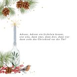 Adventsfeier Firma Einladung vier Kerzen Aquarell 2