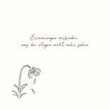 Beileidskarte Blume fallendes Blütenblatt Zeichnung 2