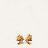 Beileidskarte Herbstwald Birken Wäldchen Aquarell Rückseite