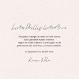 Beileidskarte Hund Linienzeichnung Blumen Name 3