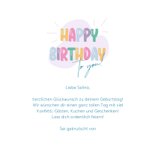 Bunte Geburtstagskarte Happy Birthday 3