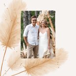 Dankeskarte Boho-Hochzeit Pampasgras Fotocollage 2