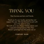 Dankeskarte braun gold 'Thank you' internationale Firma 3