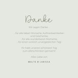 Dankeskarte Hochzeit Eukalyptus & Goldlook 3