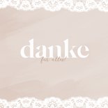 Dankeskarte Hochzeit Spitzendekor 2