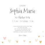 Dankeskarte zur Geburt eigenes Foto und Herzchenrahmen 3