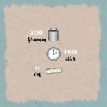 Dankeskarte zur Geburt Foto und Oldtimer 2