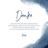 Dankeskarte zur Kommunion Fotos & Wasserfarbe dunkelblau 3