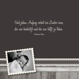 Danksagung Geburt Fotos Holz in Schwarzweiß-Look 2