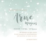 Danksagung Geburt grün eigenes Foto & Schnee 3