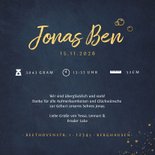 Danksagung Geburt Junge Silhouette mit Seifenblasen 3