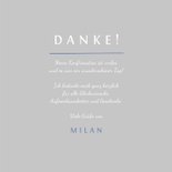 Danksagung Konfirmation blau Foto Eleganz schlicht 3