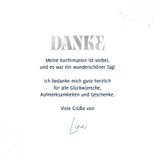 Danksagung Konfirmation Fotos dunkelblaue Pinselstriche 3