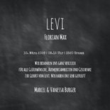 Danksagung zur Geburt Fotocollage auf Kreidetafel 3