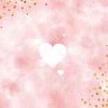 Danksagung zur Geburt Herzen rosa & Foto innen Rückseite