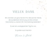 Danksagungskarte 60. Hochzeitstag romantische Blüten 3