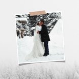 Danksagungskarte Winterhochzeit Winterwald 2