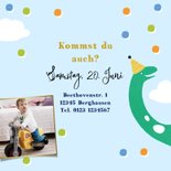 Dinosaurier Einladung 2. Kindergeburtstag 2