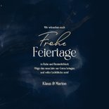 Dunkelblaue Weihnachtskarte Marmoroptik 2026 Foto 3