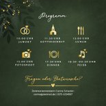Dunkelgrün Hochzeitseinladung Botanisch Goldkleckse 2