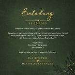 Dunkelgrün Hochzeitseinladung Botanisch Goldkleckse 3