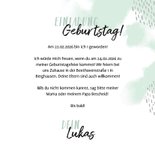 Einladung 1. Kindergeburtstag mit Foto, Zebra und Krone 3