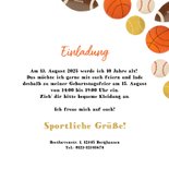 Einladung 10. Kindergeburtstag Ballsport Foto innen 3