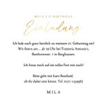 Einladung 21. Geburtstag Discokugel Goldkonfetti mit Foto 3