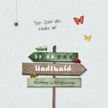Einladung 8. Kindergeburtstag grün Outdoor Insekten 2