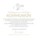 Einladung Erstkommunion Fotos, Zweige und Taube 3