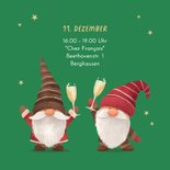 Einladung Firmen-Weihnachtsfeier Wichtel mit Sektgläsern 2