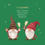 Einladung Firmen-Weihnachtsfeier Wichtel mit Sektgläsern 2