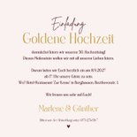 Einladung Goldene Hochzeit mit elegantem Blumenkranz 3