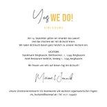Einladung Hochzeit Fußfessel 'Game over' mit Gold 3