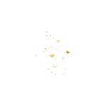 Einladung Hochzeit/Taufe mintgrünes Aquarell & Goldherzchen Rückseite