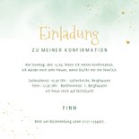 Einladung Konfirmation Foto, Aquarell & Gold 3