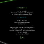 Einladung Laserparty Laserstrahlen grün 3