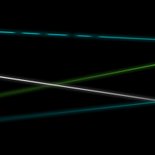 Einladung Laserparty Laserstrahlen grün Rückseite