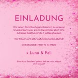 Einladung Silvesterparty 2026 Folienballons pink 3