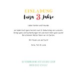 Einladung zum 3. Kindergeburtstag Mädchen Herz & Geschenk 3