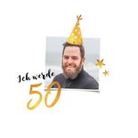 Einladung zum 50. Geburtstag Goldakzente 2